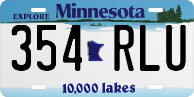 MN license plate 354RLU