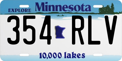 MN license plate 354RLV