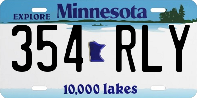 MN license plate 354RLY