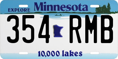 MN license plate 354RMB