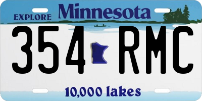 MN license plate 354RMC