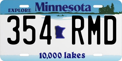 MN license plate 354RMD