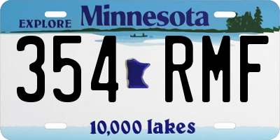 MN license plate 354RMF