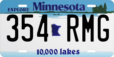 MN license plate 354RMG