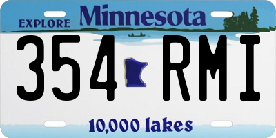 MN license plate 354RMI