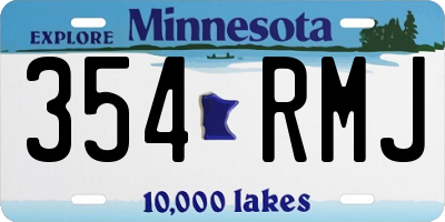 MN license plate 354RMJ