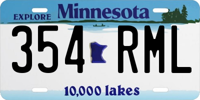 MN license plate 354RML