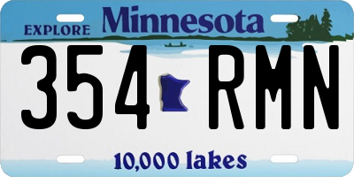 MN license plate 354RMN