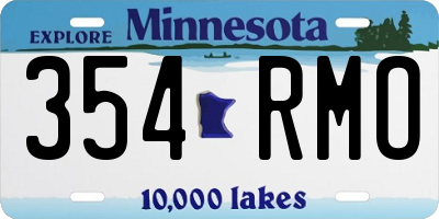 MN license plate 354RMO