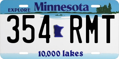 MN license plate 354RMT