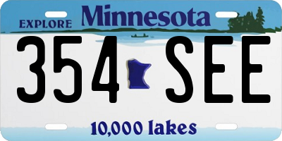 MN license plate 354SEE