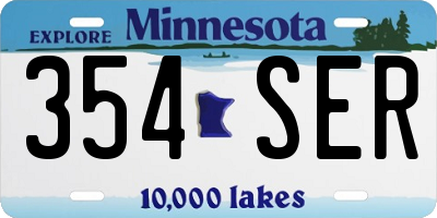 MN license plate 354SER