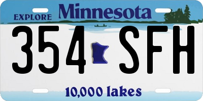 MN license plate 354SFH