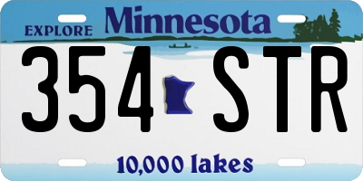 MN license plate 354STR