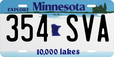 MN license plate 354SVA