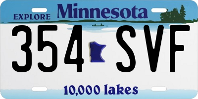 MN license plate 354SVF