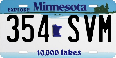 MN license plate 354SVM
