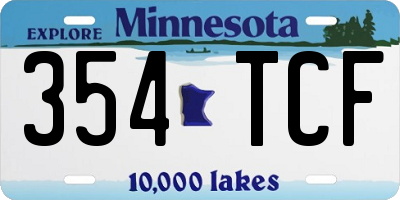 MN license plate 354TCF