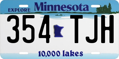 MN license plate 354TJH