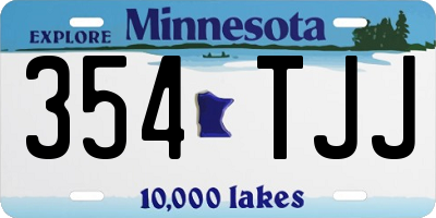 MN license plate 354TJJ