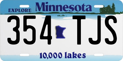 MN license plate 354TJS