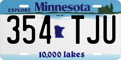 MN license plate 354TJU