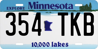 MN license plate 354TKB