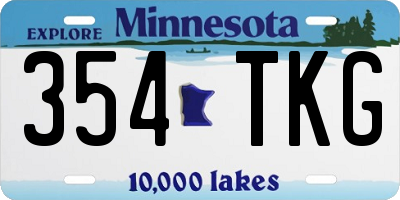 MN license plate 354TKG