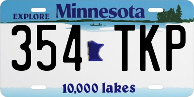 MN license plate 354TKP