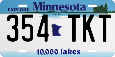 MN license plate 354TKT