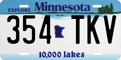MN license plate 354TKV