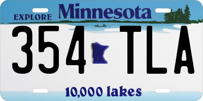 MN license plate 354TLA