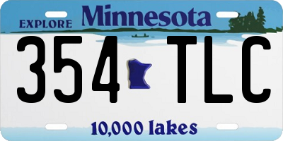 MN license plate 354TLC