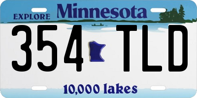 MN license plate 354TLD