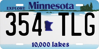 MN license plate 354TLG