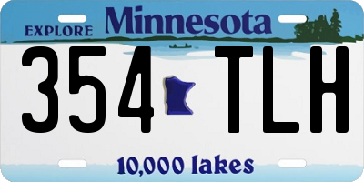 MN license plate 354TLH