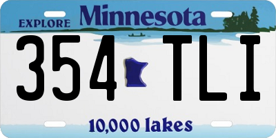 MN license plate 354TLI