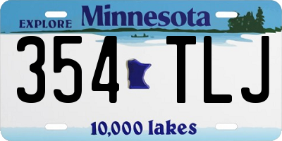 MN license plate 354TLJ