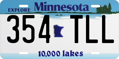 MN license plate 354TLL