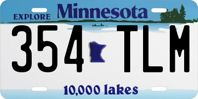 MN license plate 354TLM