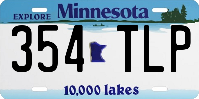 MN license plate 354TLP