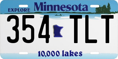 MN license plate 354TLT