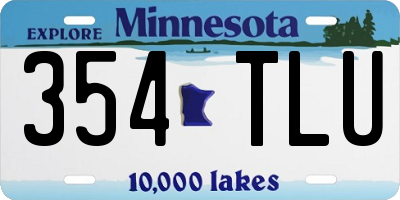 MN license plate 354TLU