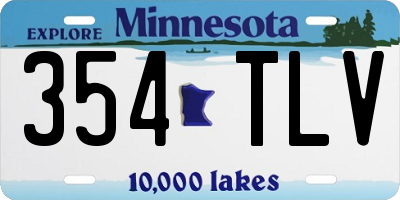 MN license plate 354TLV