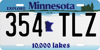 MN license plate 354TLZ