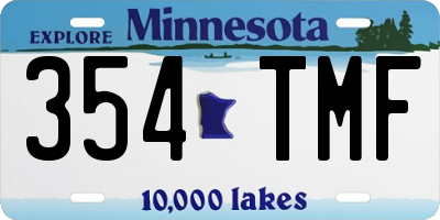 MN license plate 354TMF