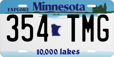 MN license plate 354TMG