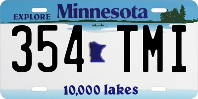 MN license plate 354TMI