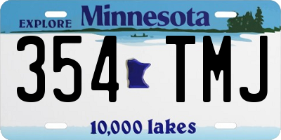 MN license plate 354TMJ