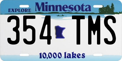 MN license plate 354TMS